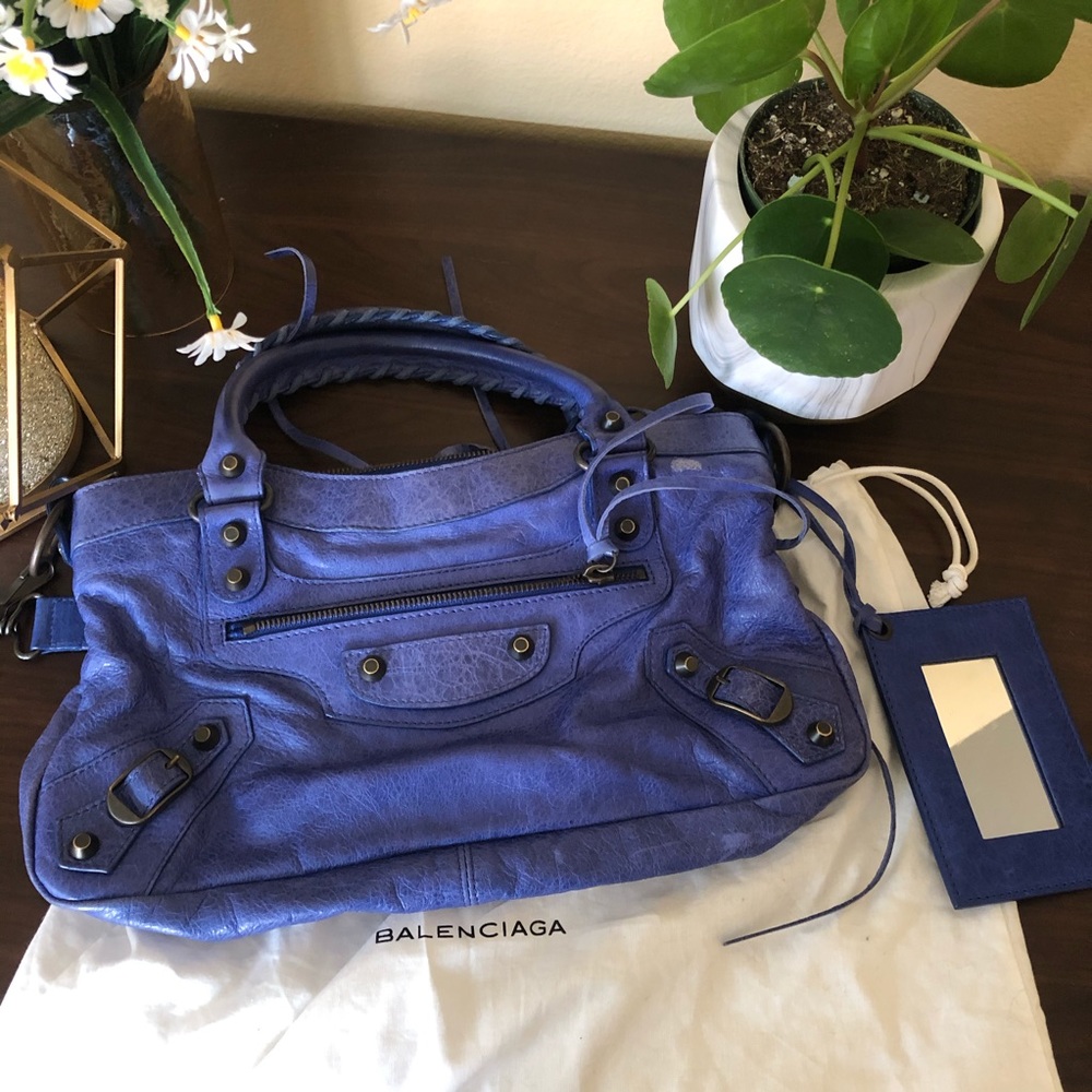Balenciaga Cobalt Blue Classic City Shoulder Bag
